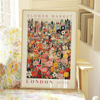 London Flower Market Poster - Posters - Enchanted Sights