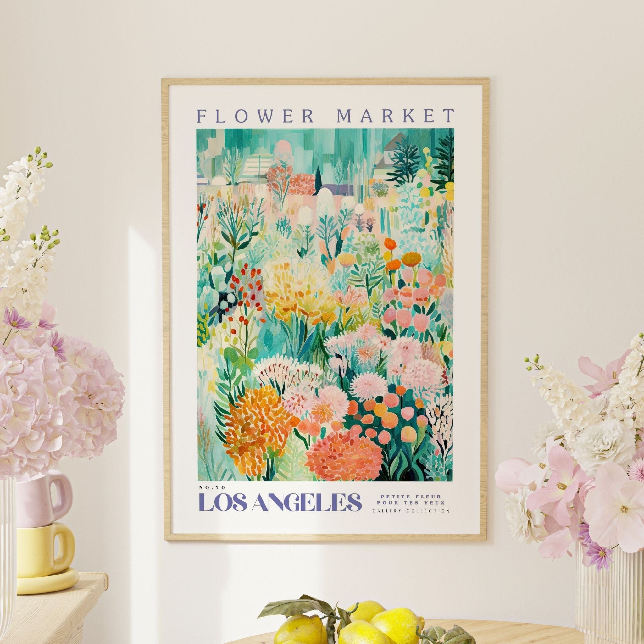 Los Angeles Flower Market Poster - Posters - Enchanted Sights