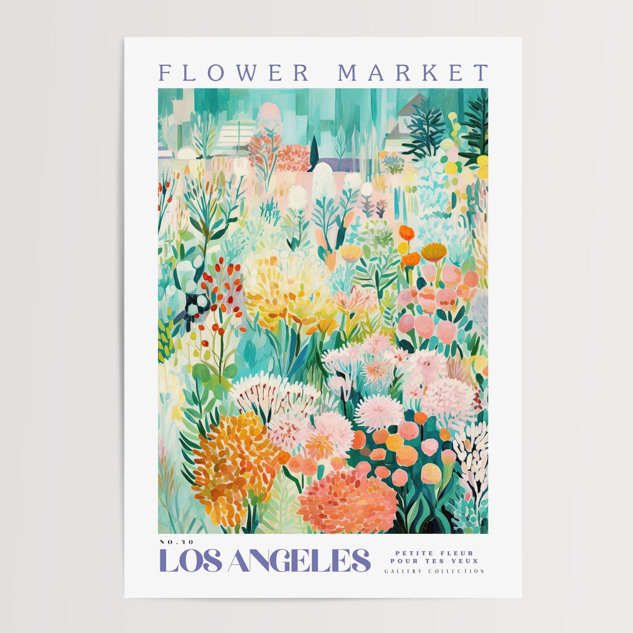 Los Angeles Flower Market Poster - Posters - Enchanted Sights