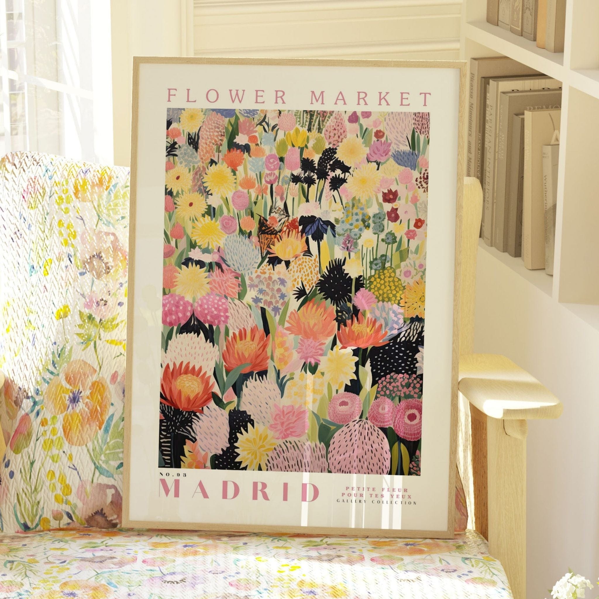 Madrid Flower Market Poster - Posters - Enchanted Sights