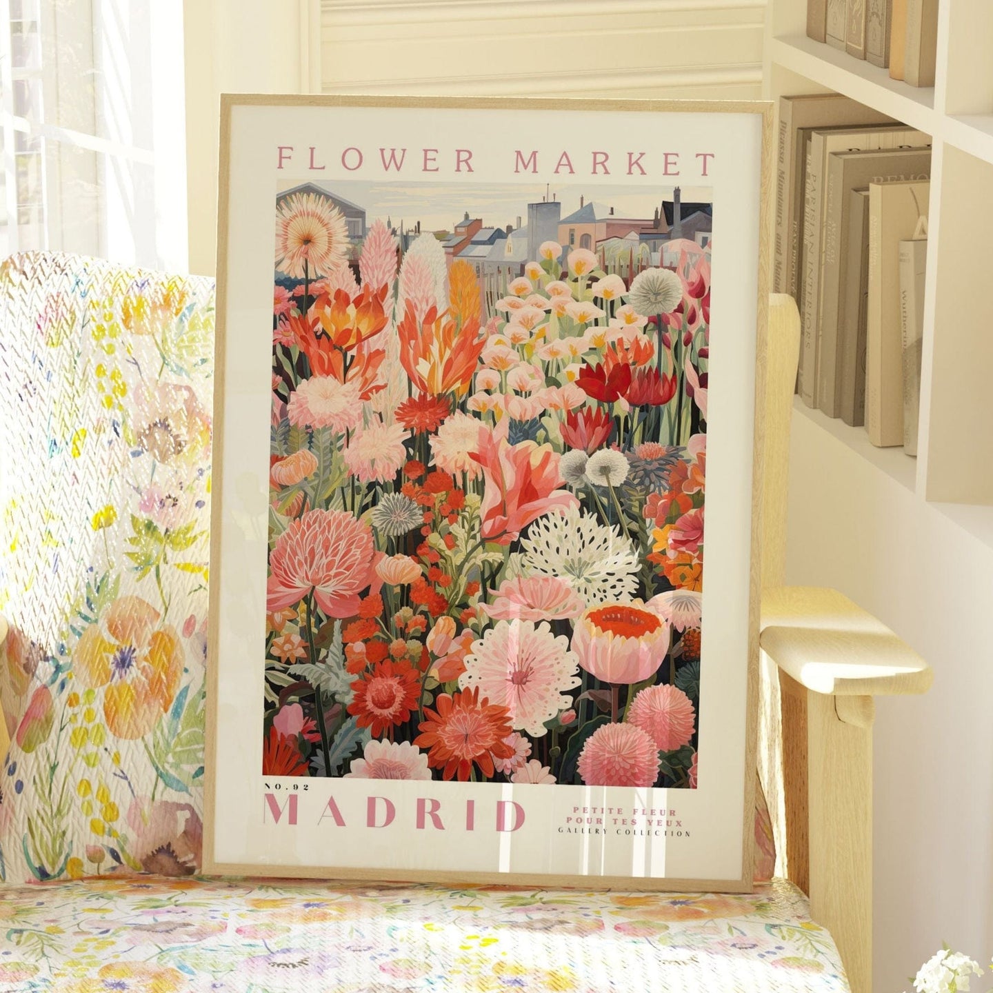 Madrid Flower Market Poster - Posters - Enchanted Sights