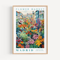 Madrid Flower Market Poster - Posters - Enchanted Sights