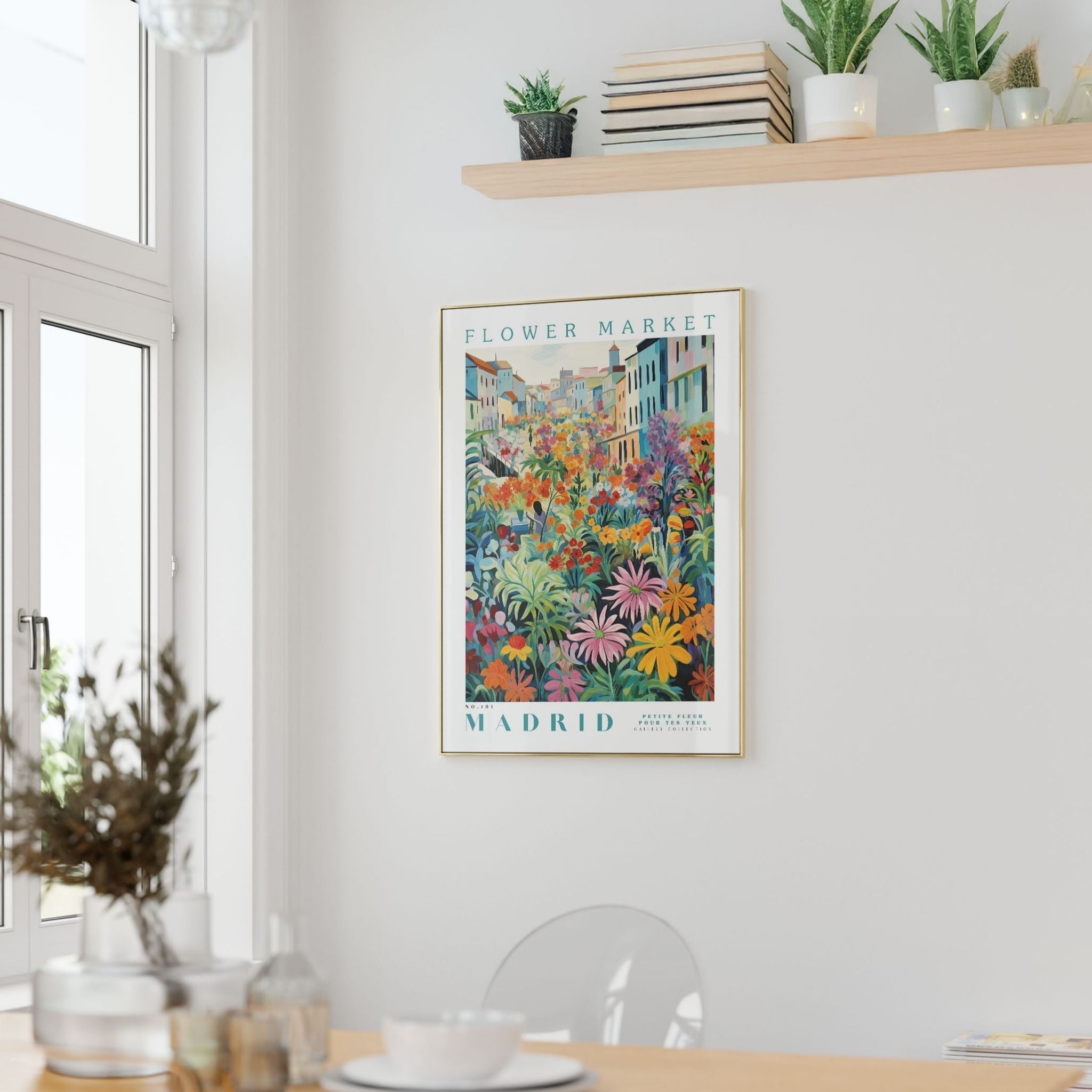 Madrid Flower Market Poster - Posters - Enchanted Sights