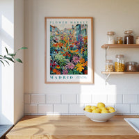 Madrid Flower Market Poster - Posters - Flower Poster