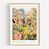 Malaga Flower Market Poster - Posters - Enchanted Sights