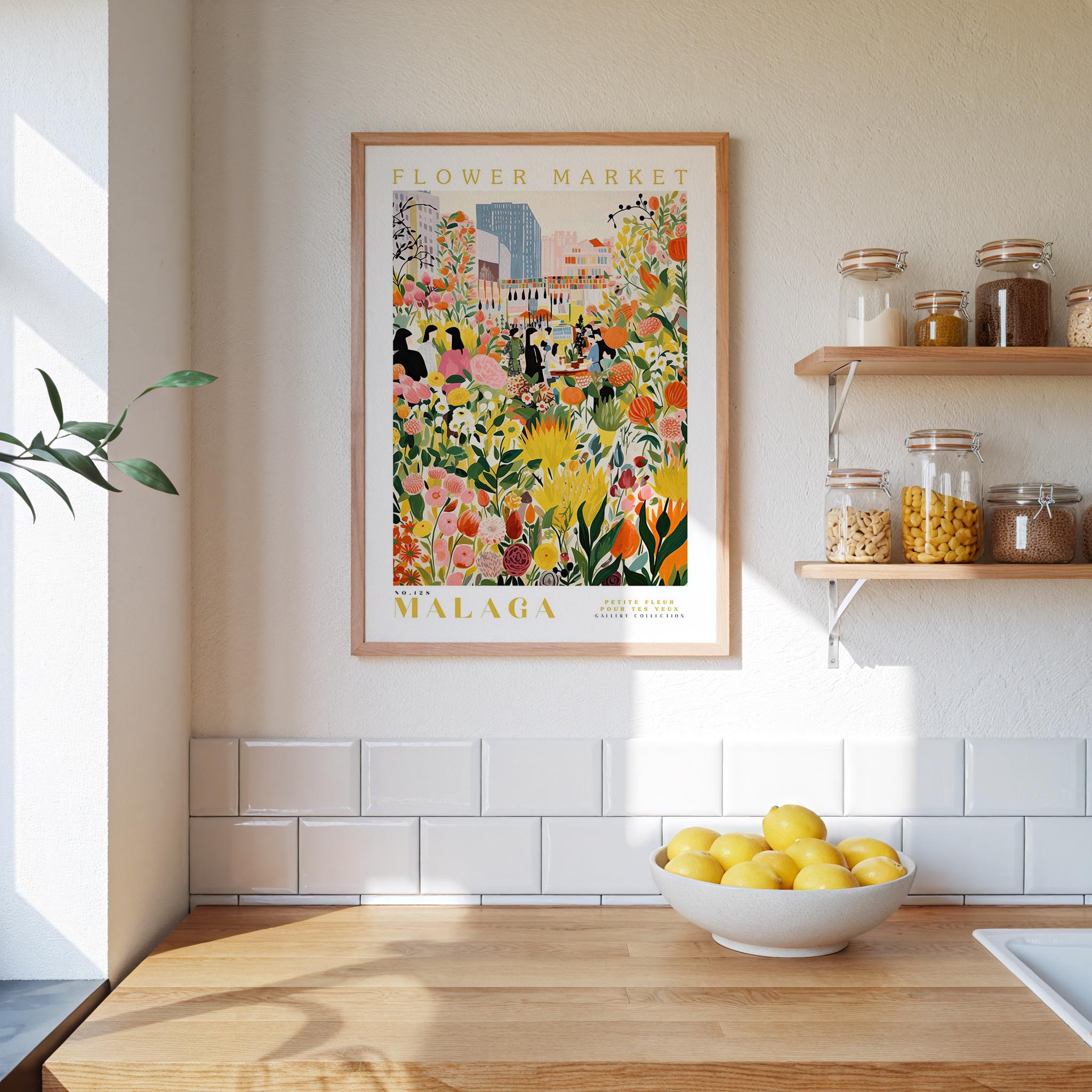 Malaga Flower Market Poster - Posters - Flower Poster