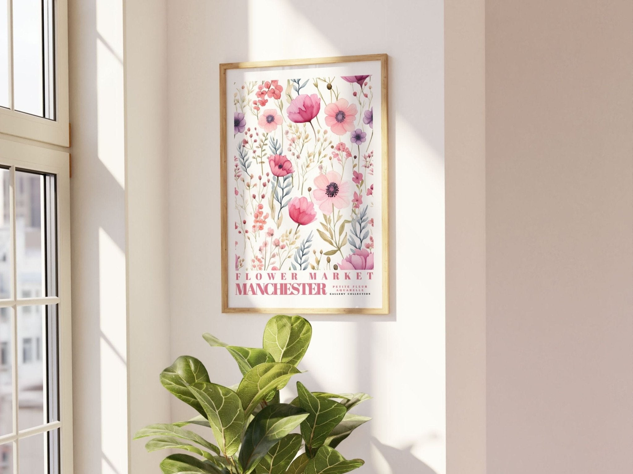 Manchester Flower Market Poster - Posters - Enchanted Sights