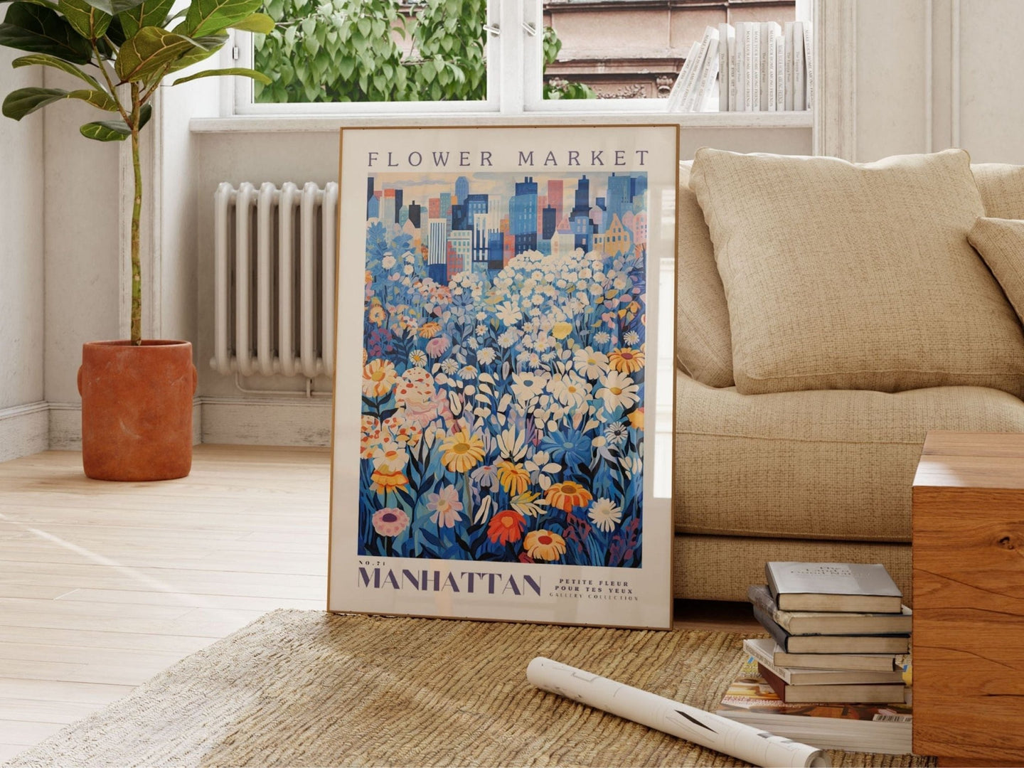 Manhattan Flower Market Poster - Posters - Enchanted Sights