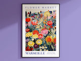 Marseille Flower Market Poster - Posters - Enchanted Sights