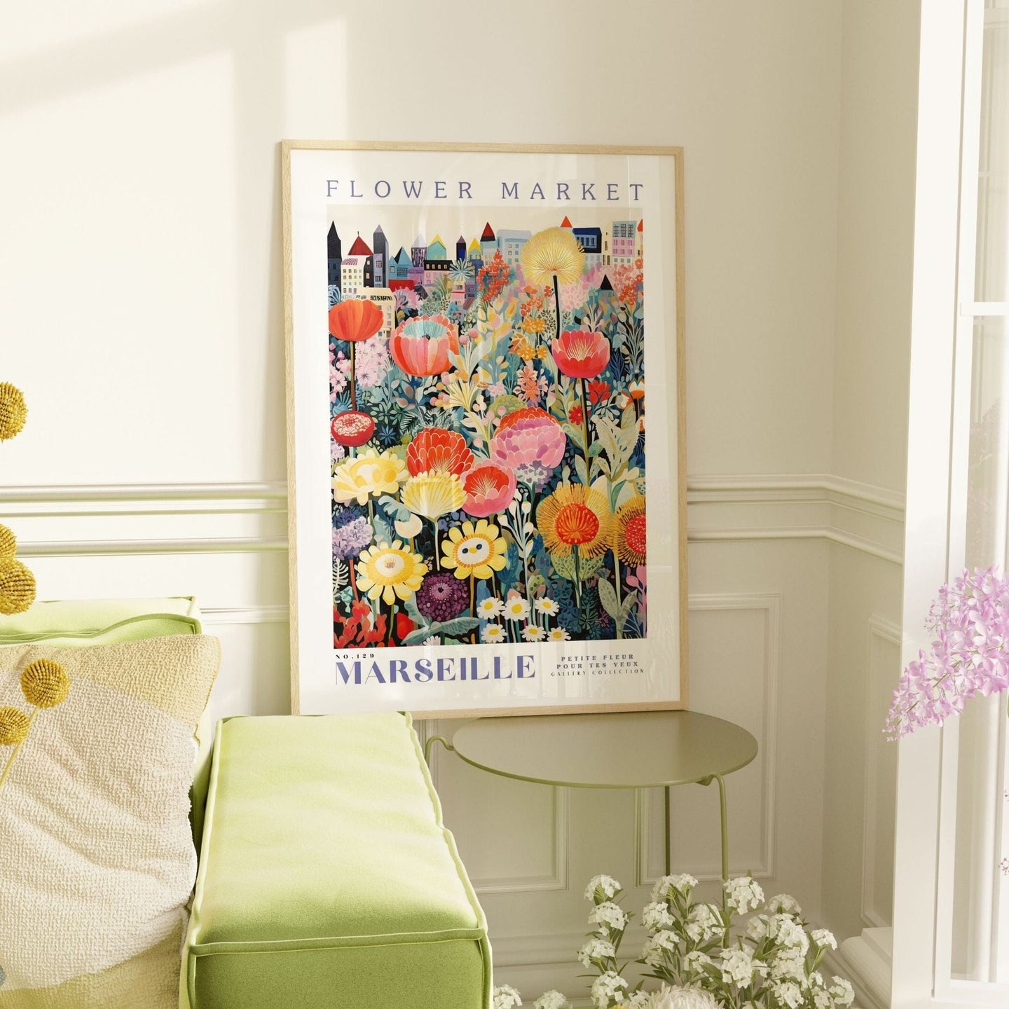 Marseille Flower Market Poster - Posters - Enchanted Sights