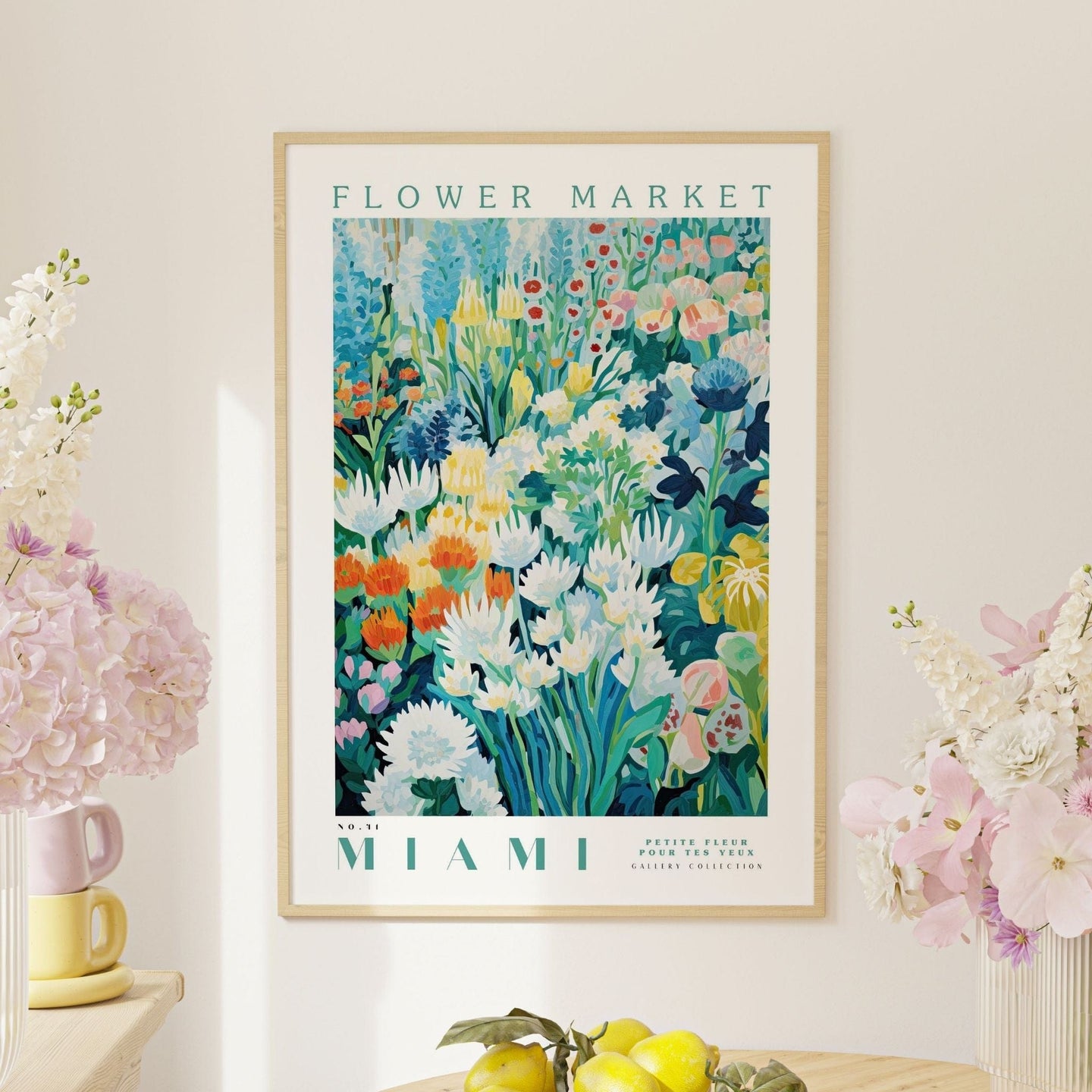 Miami Flower Market Poster - Posters - Enchanted Sights