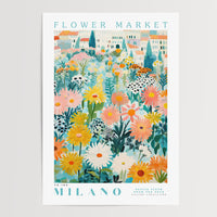 Milano Flower Market Poster - Posters - Enchanted Sights