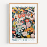 Mount Fuji Flower Market Poster - Posters - Enchanted Sights