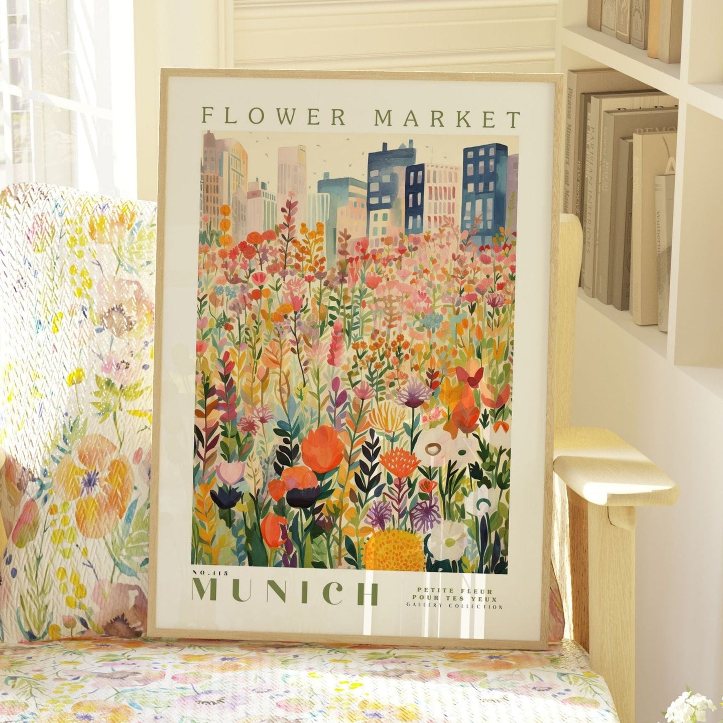 Munich Flower Market Poster - Posters - Enchanted Sights