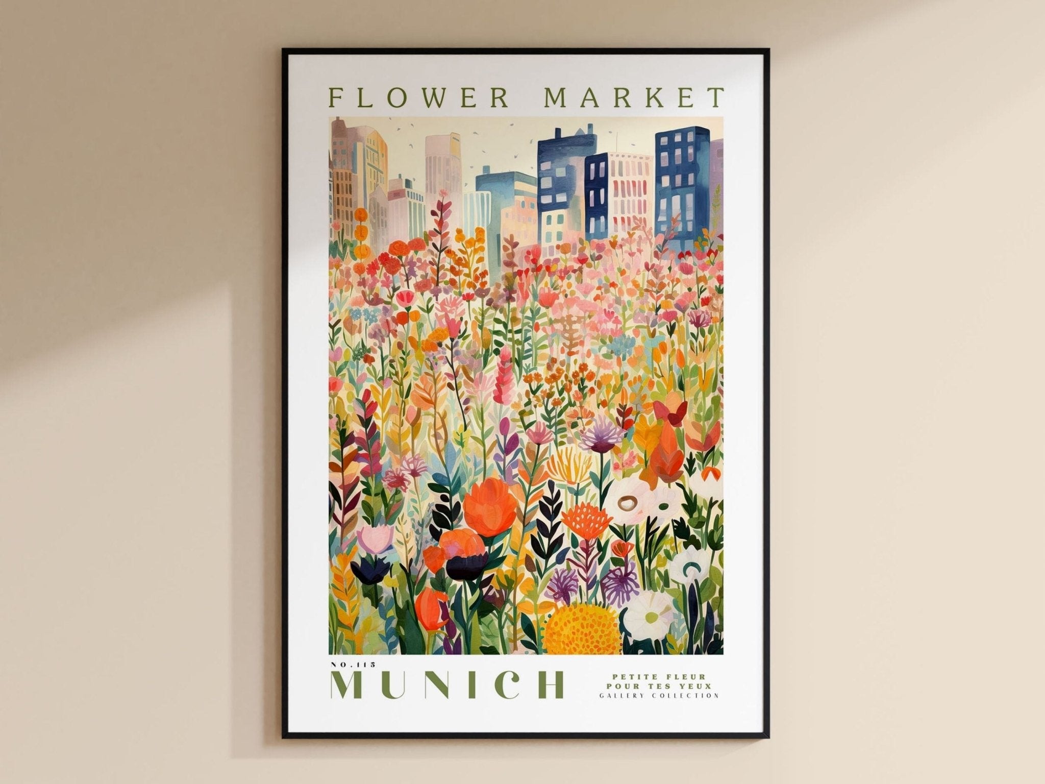 Munich Flower Market Poster - Posters - Enchanted Sights