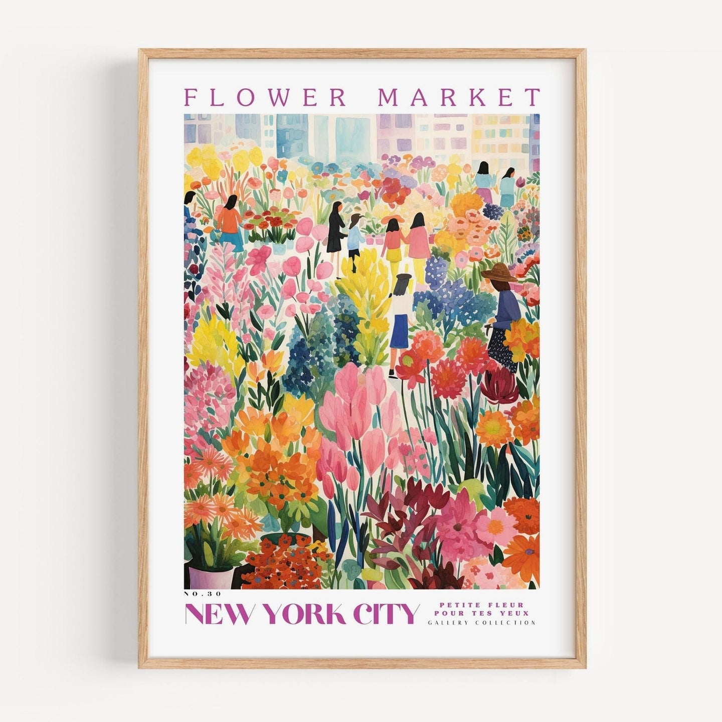 New York City Flower Market Poster - Posters - Enchanted Sights