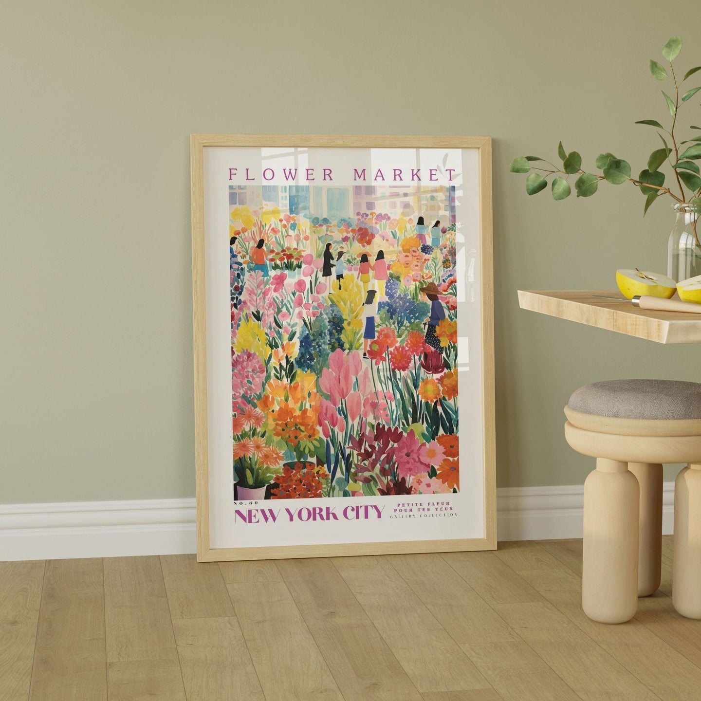 New York City Flower Market Poster - Posters - Enchanted Sights