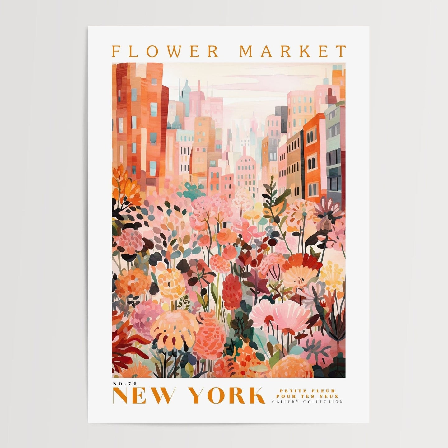 New York Flower Market Poster - Posters - Enchanted Sights