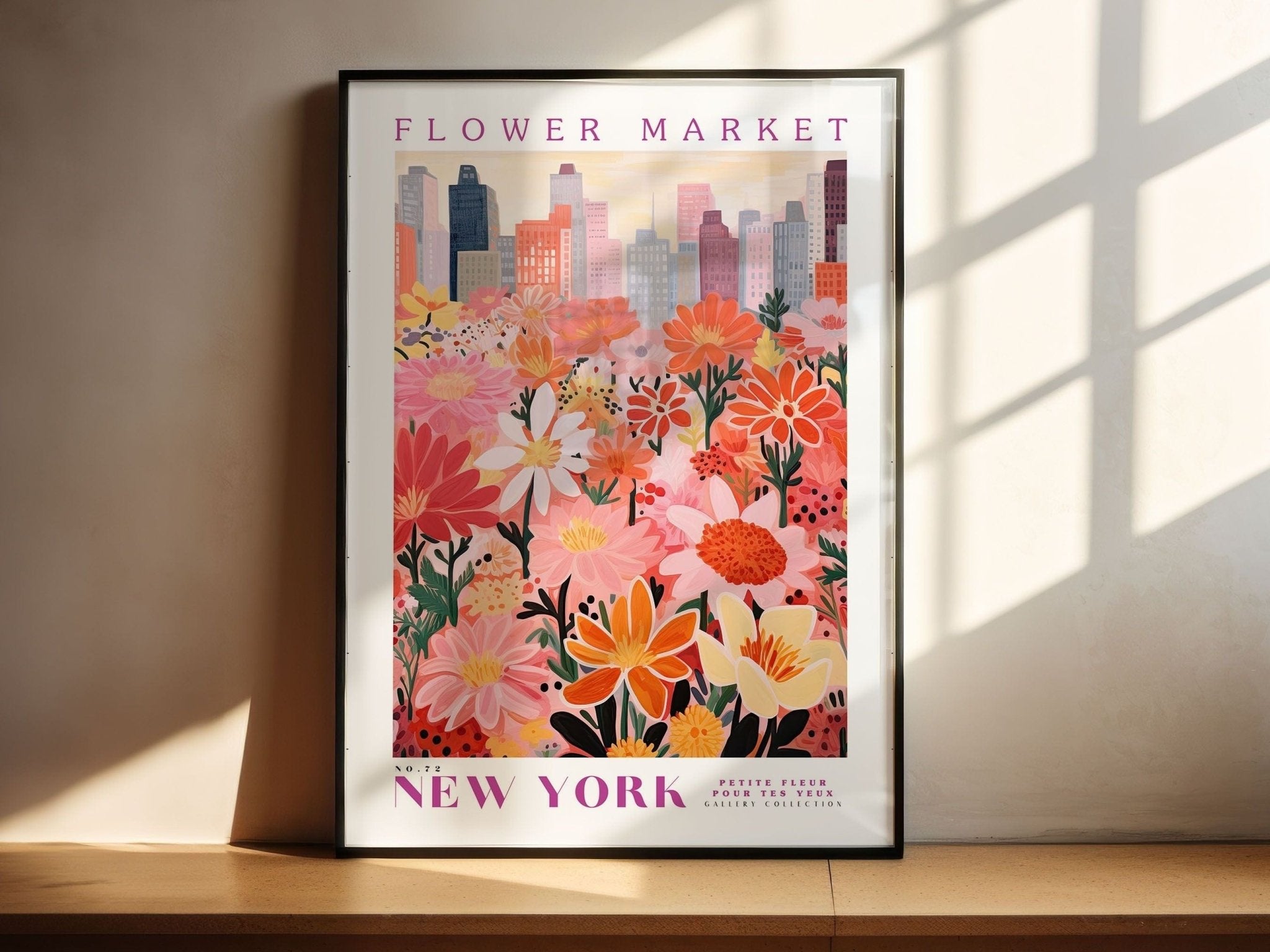 New York Flower Market Poster - Posters - Enchanted Sights