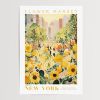 New York Flower Market Poster - Posters - Enchanted Sights