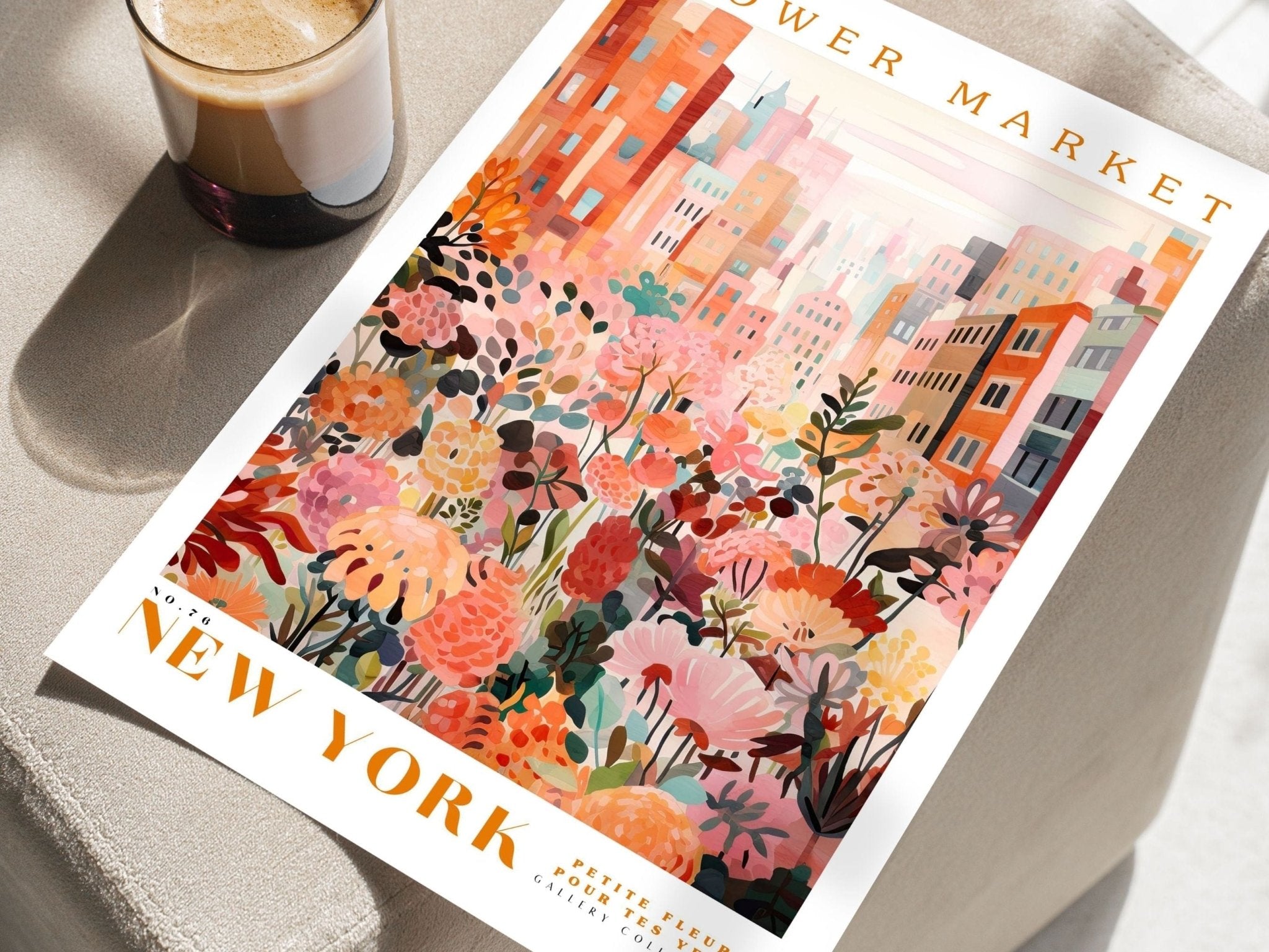 New York Flower Market Poster - Posters - Enchanted Sights