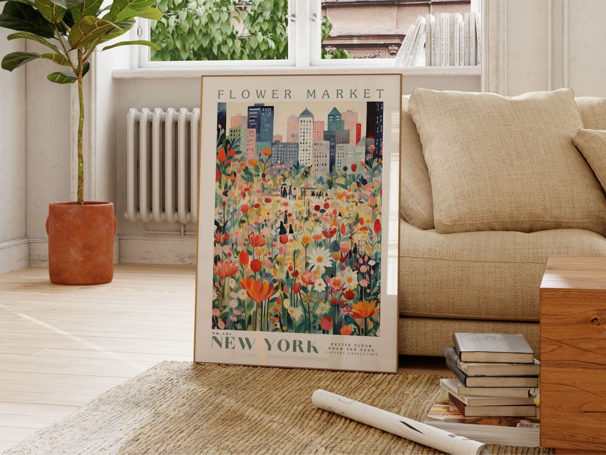 New York Flower Market Poster - Posters - Enchanted Sights