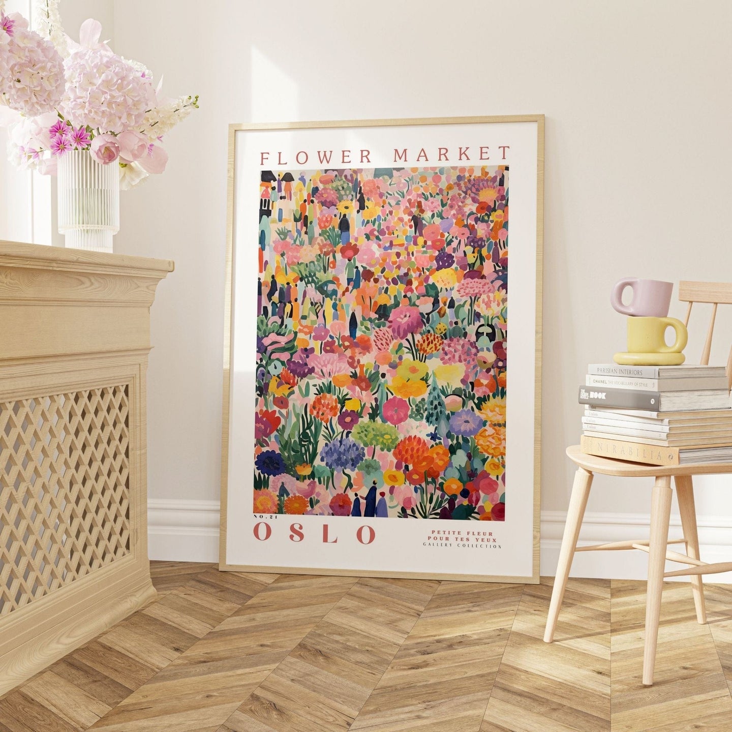 Oslo Flower Market Poster - Posters - Enchanted Sights