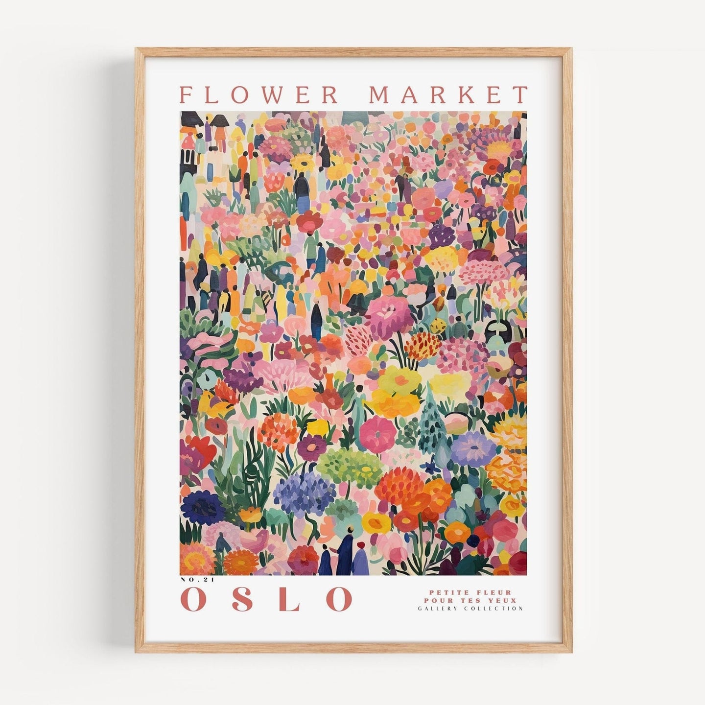 Oslo Flower Market Poster - Enchanted SightsPostersEnchanted Sights