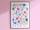 Oslo Flower Market Poster - Posters - Enchanted Sights