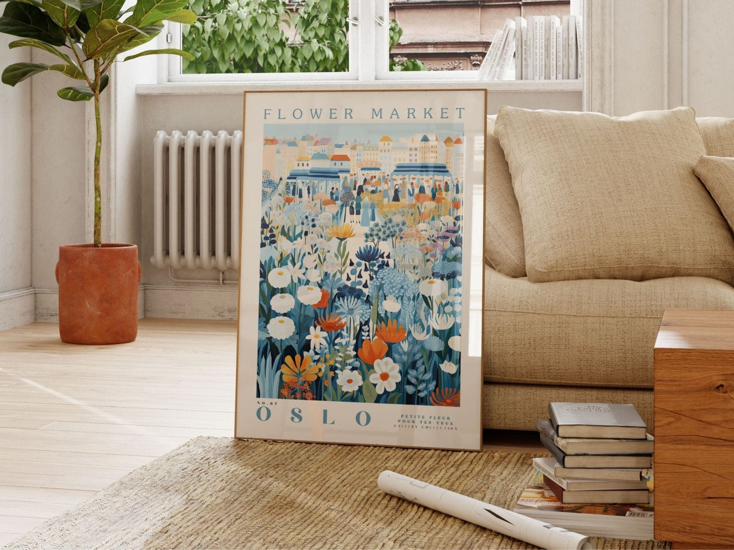 Oslo Flower Market Poster - Posters - Enchanted Sights
