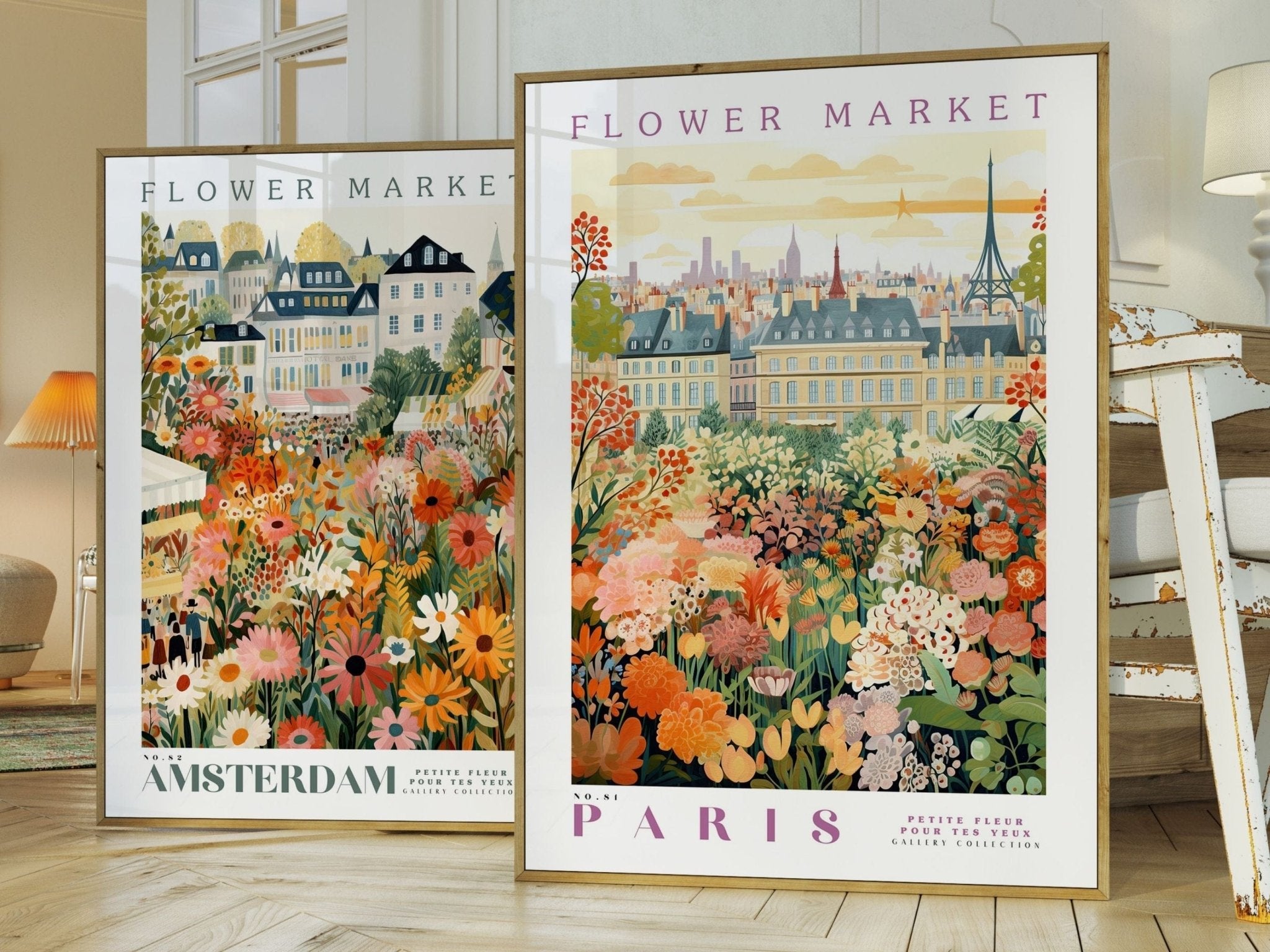 Paris Flower Market Poster - Posters - Enchanted Sights