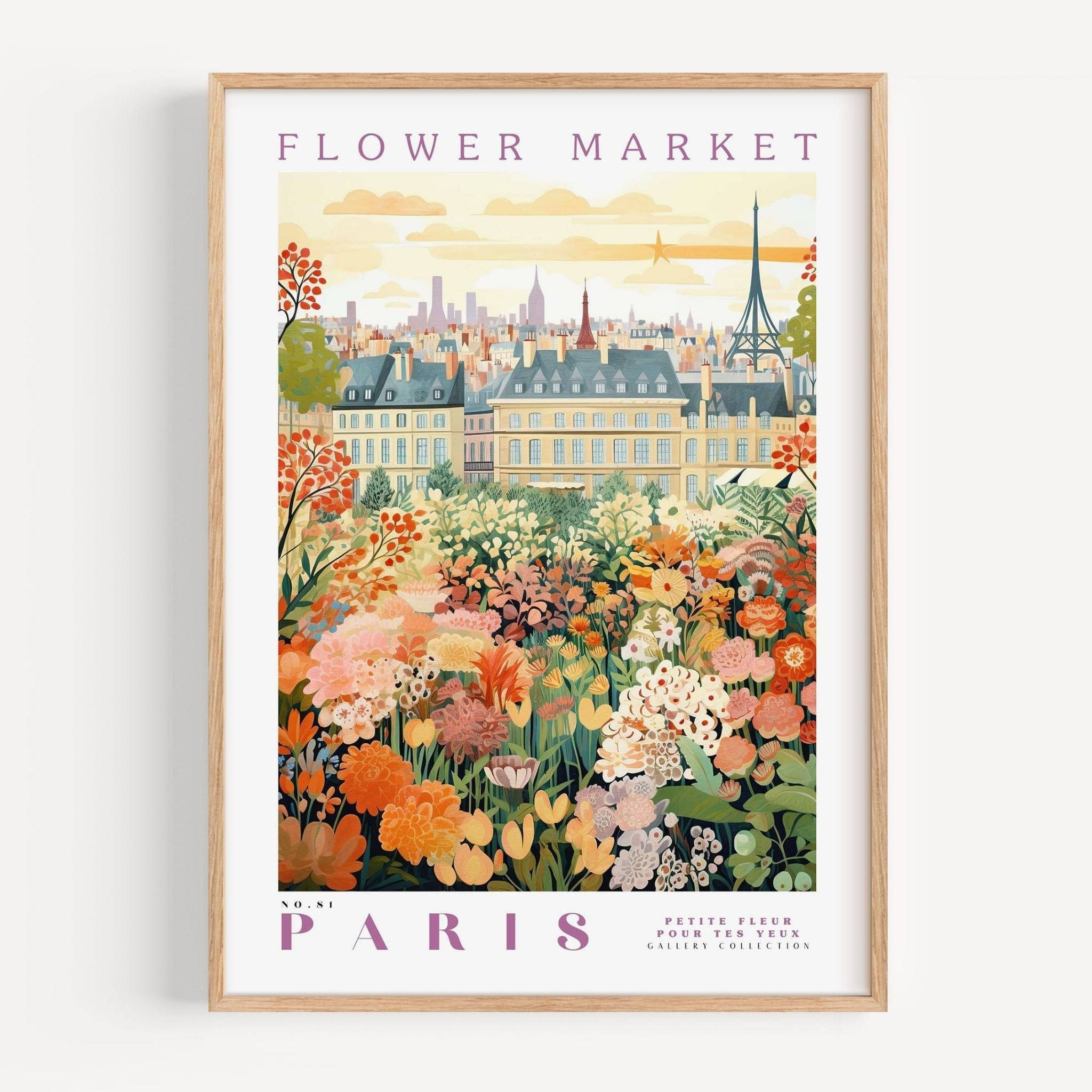 Paris Flower Market Poster - Posters - Enchanted Sights