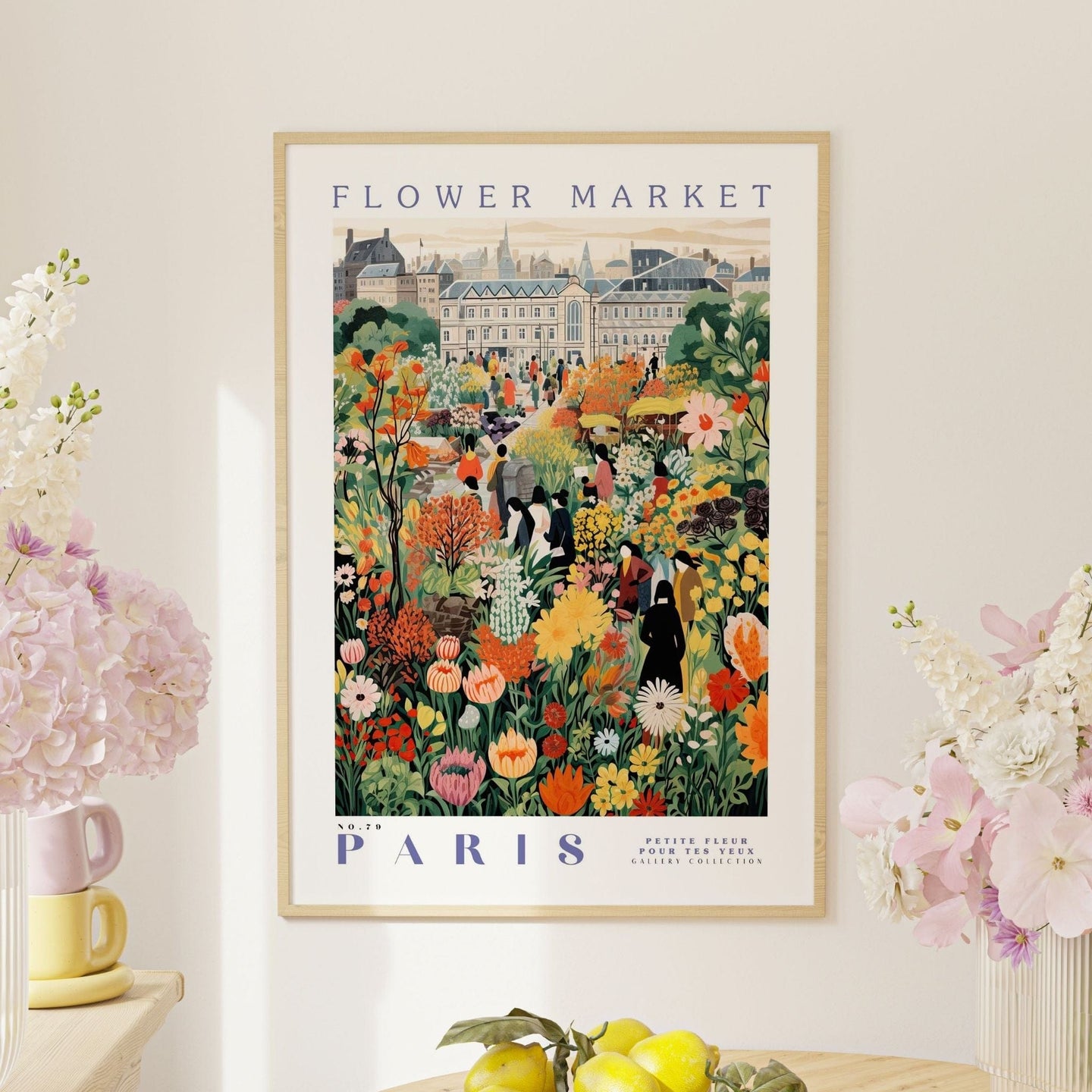 Paris Flower Market Poster - Posters - Enchanted Sights