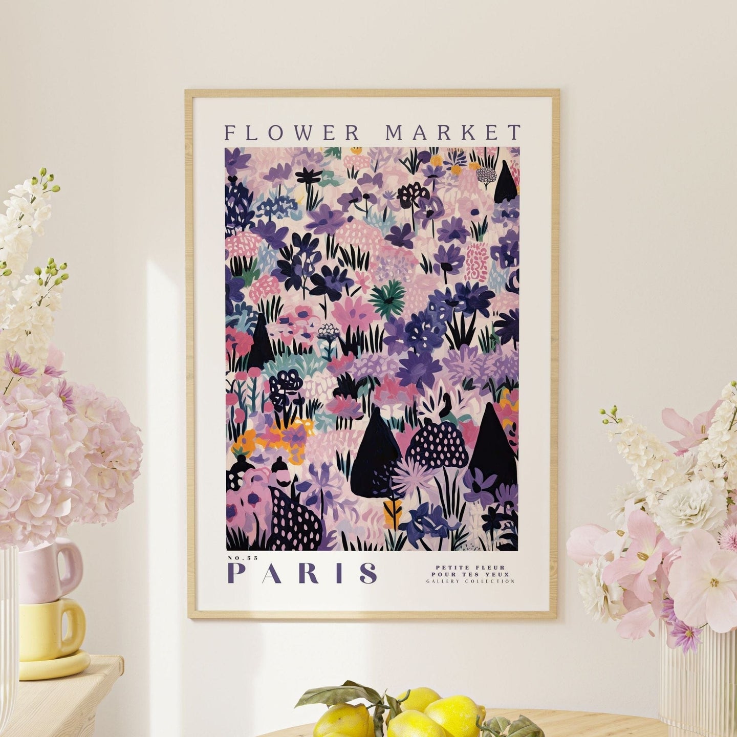 Paris Flower Market Poster - Posters - Enchanted Sights