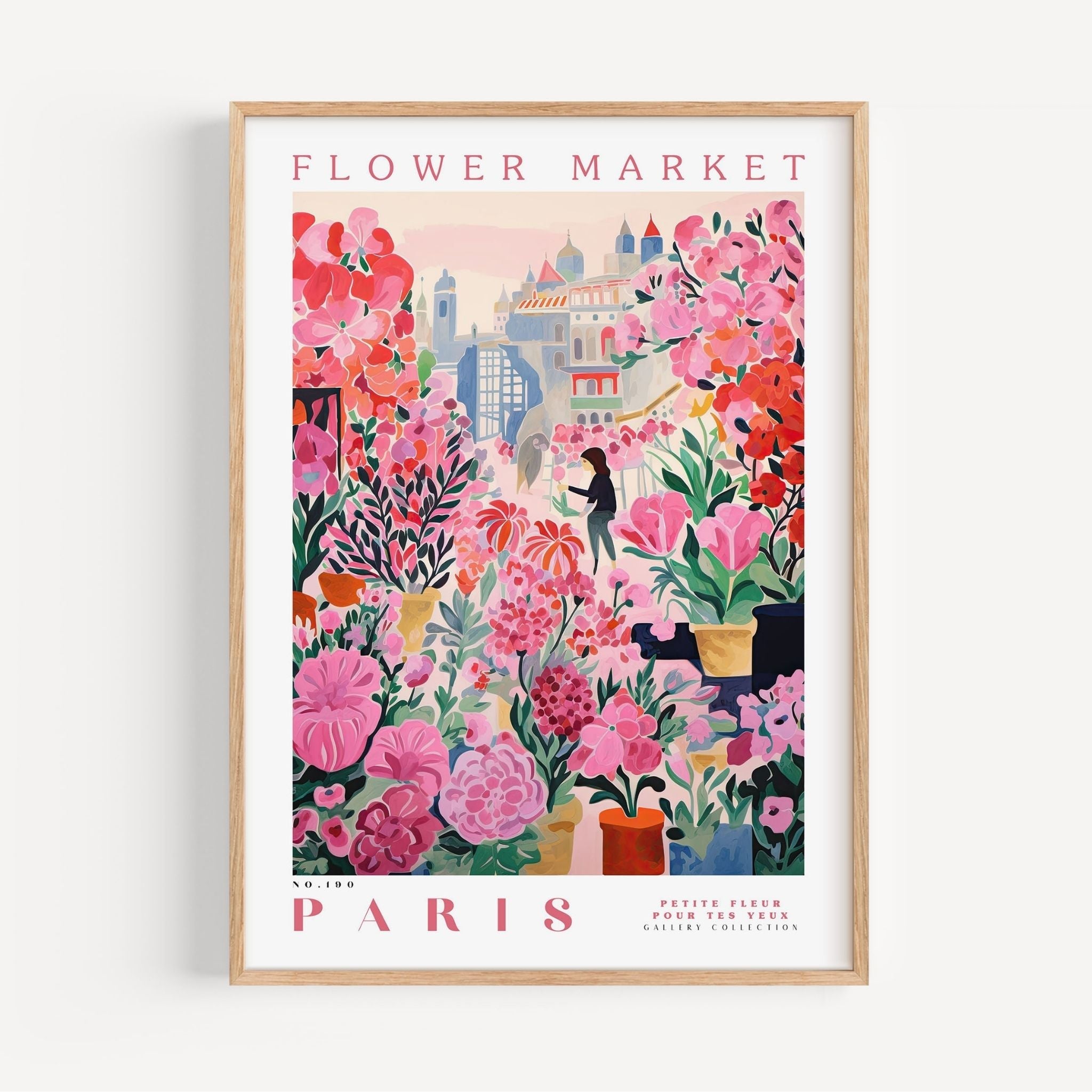 Paris Flower Market Poster - Posters - Enchanted Sights