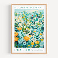 Pescara Flower Market Poster - Posters - Enchanted Sights