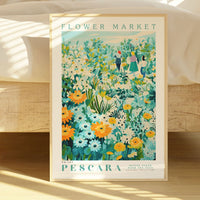 Pescara Flower Market Poster - Posters - Enchanted Sights