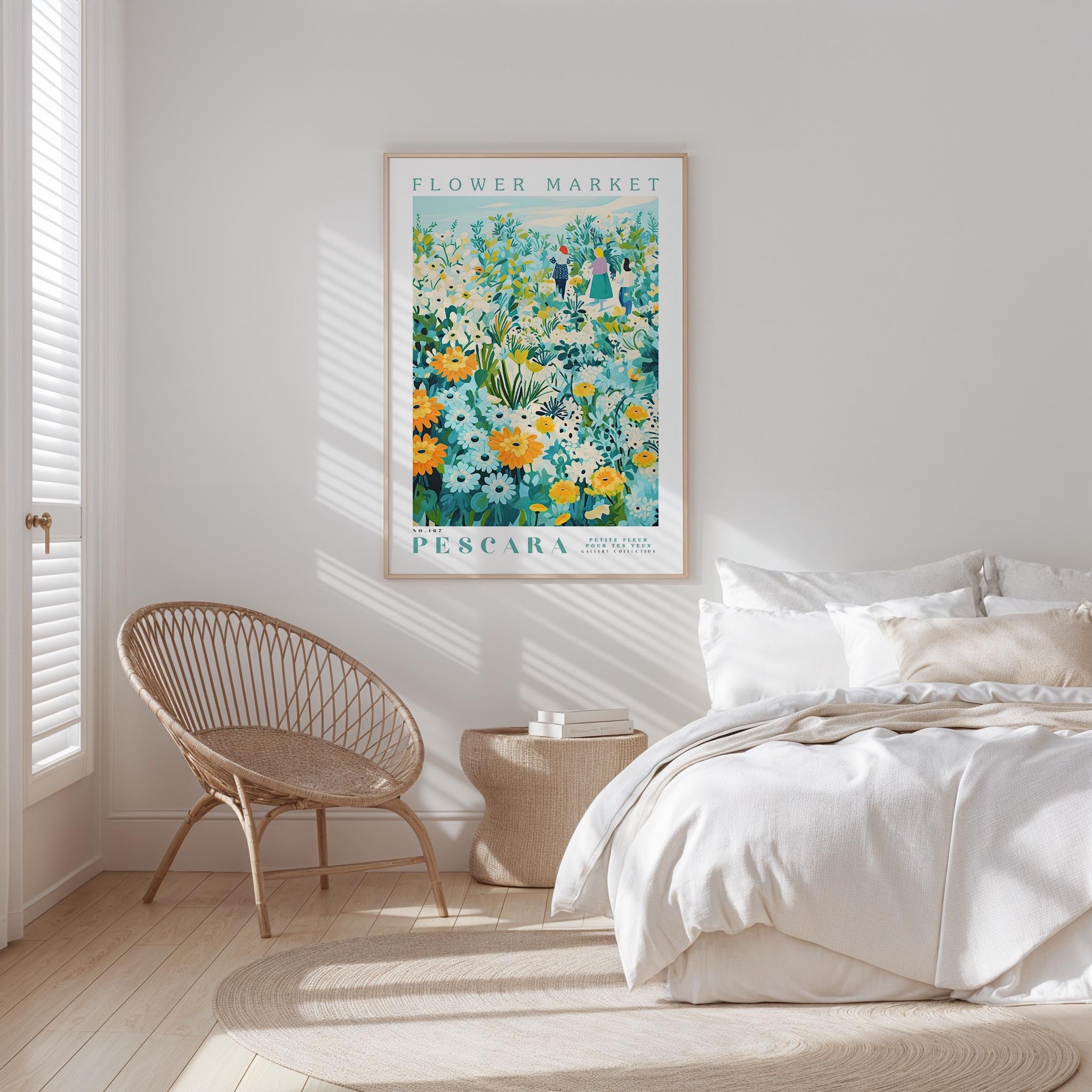 Pescara Flower Market Poster - Posters - Flower Poster