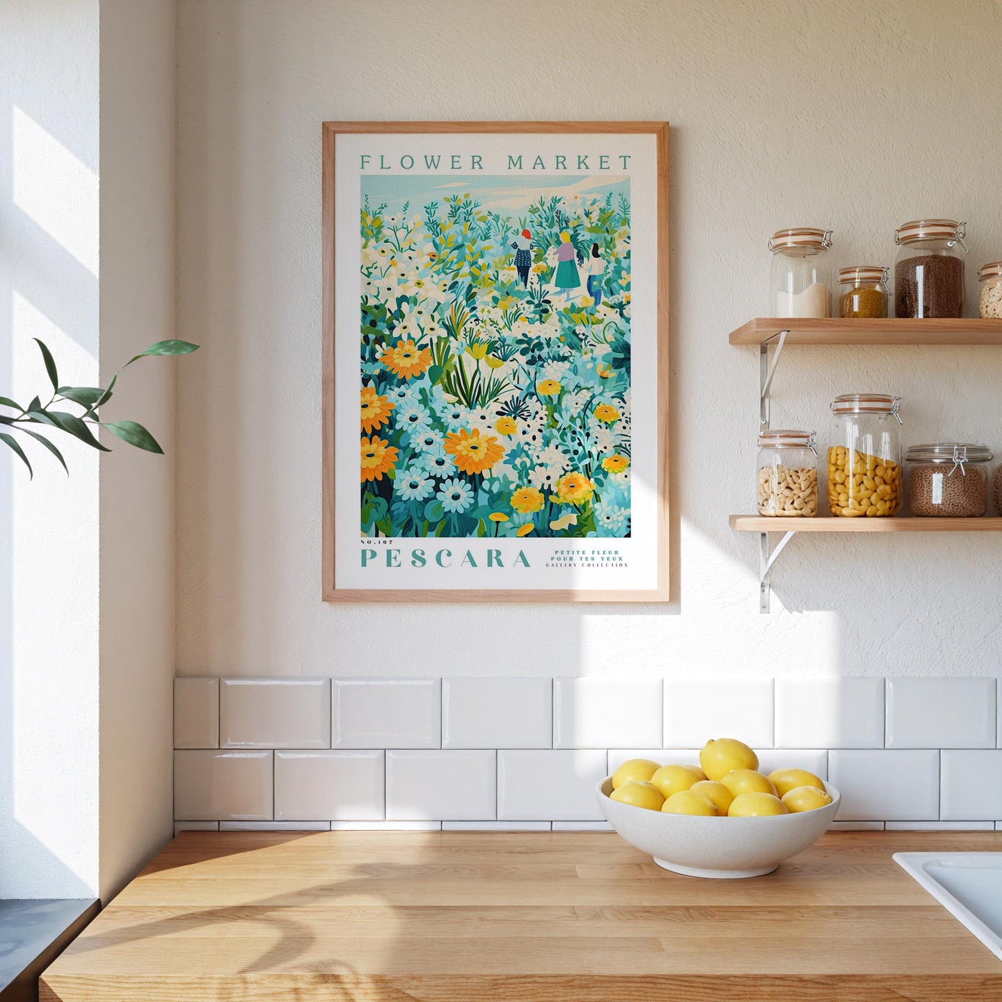 Pescara Flower Market Poster - Posters - Flower Poster