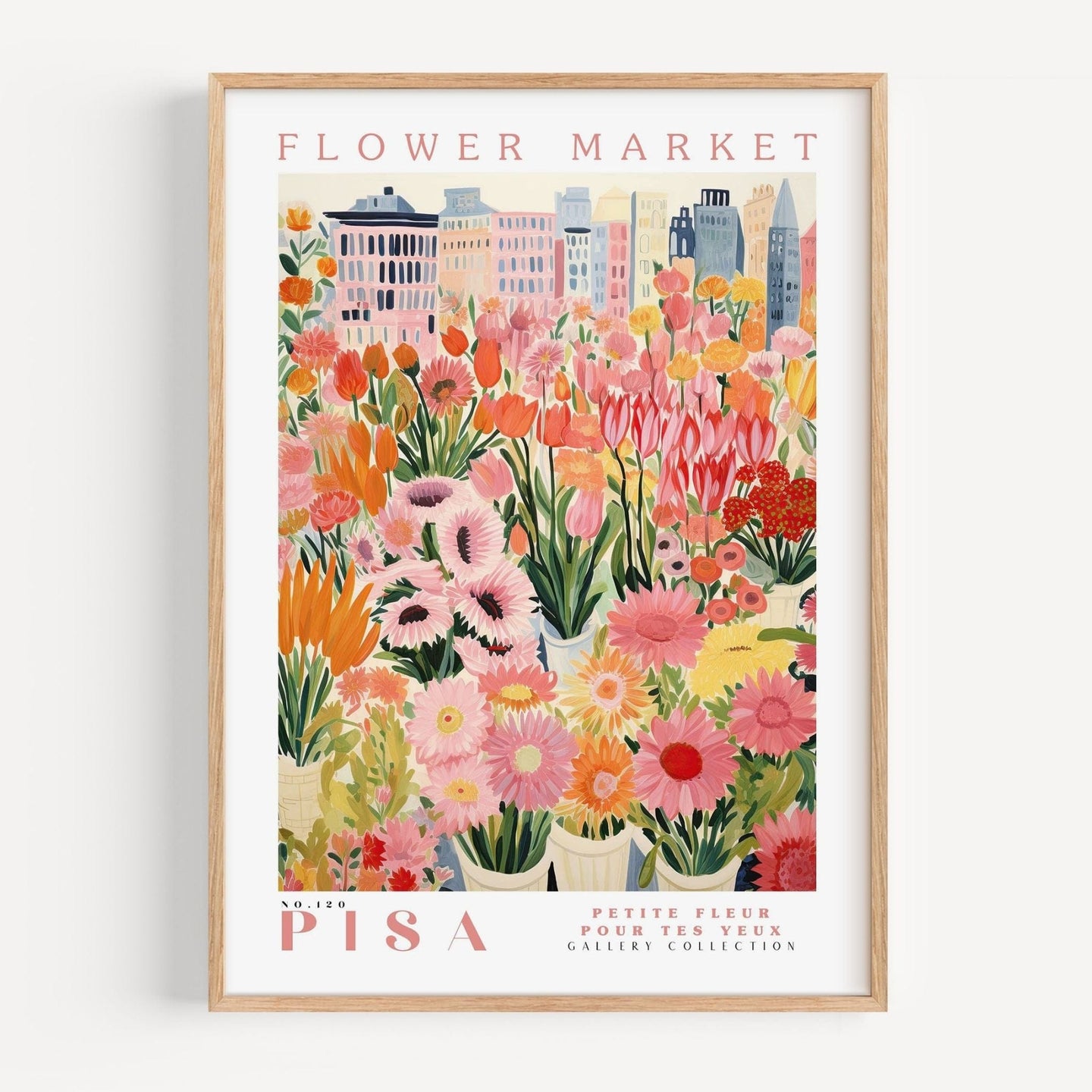 Pisa Flower Market Poster - Posters - Enchanted Sights