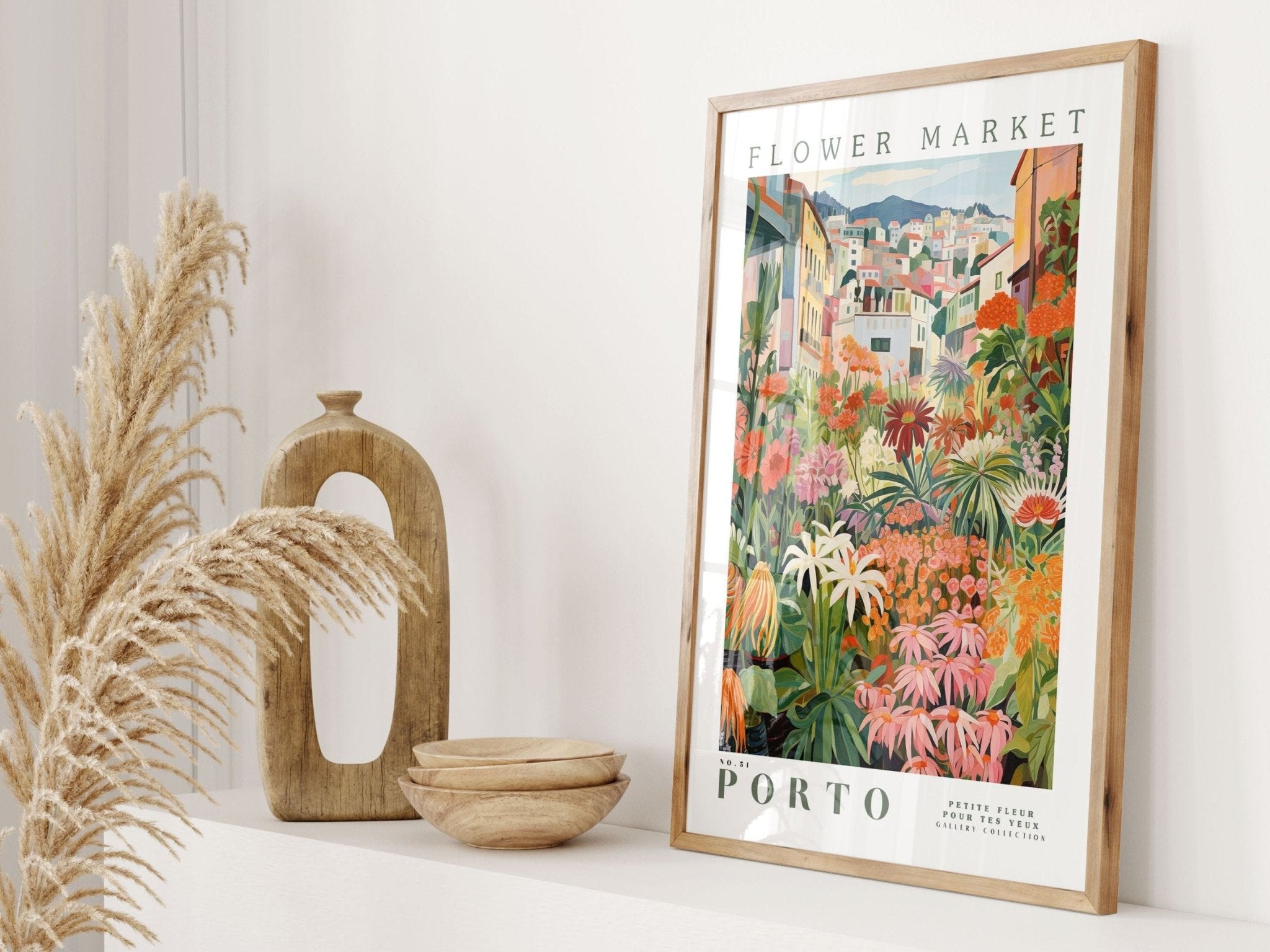 Porto Flower Market Poster - Posters - Enchanted Sights