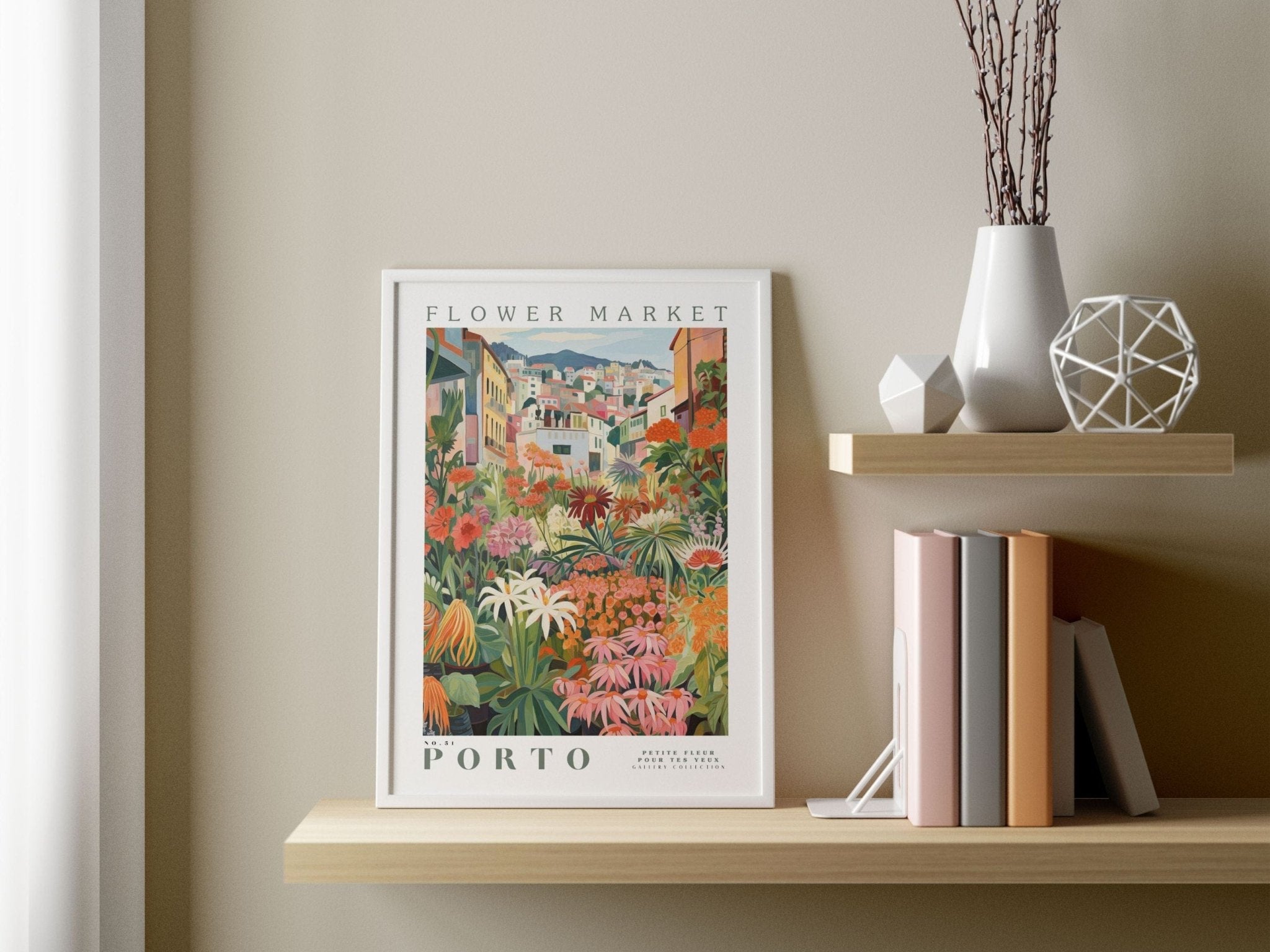 Porto Flower Market Poster - Posters - Enchanted Sights