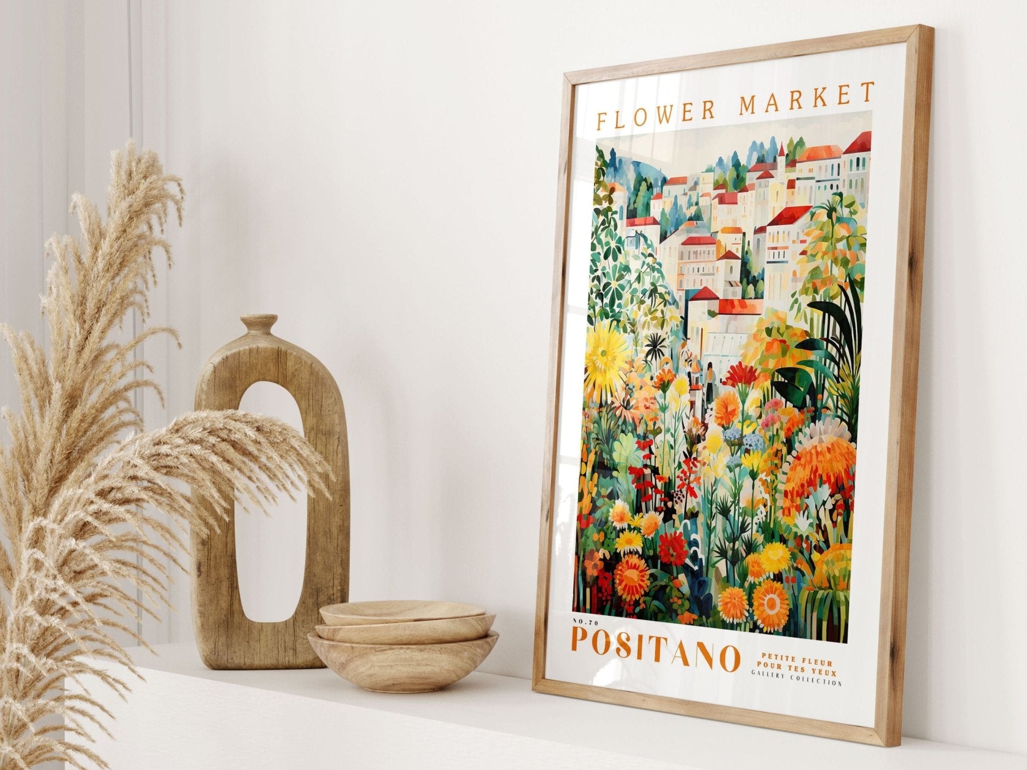 Positano Flower Market Poster - Posters - Enchanted Sights