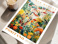 Positano Flower Market Poster - Posters - Enchanted Sights