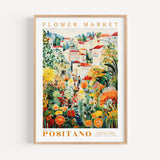 Positano Flower Market Poster - Posters - Enchanted Sights