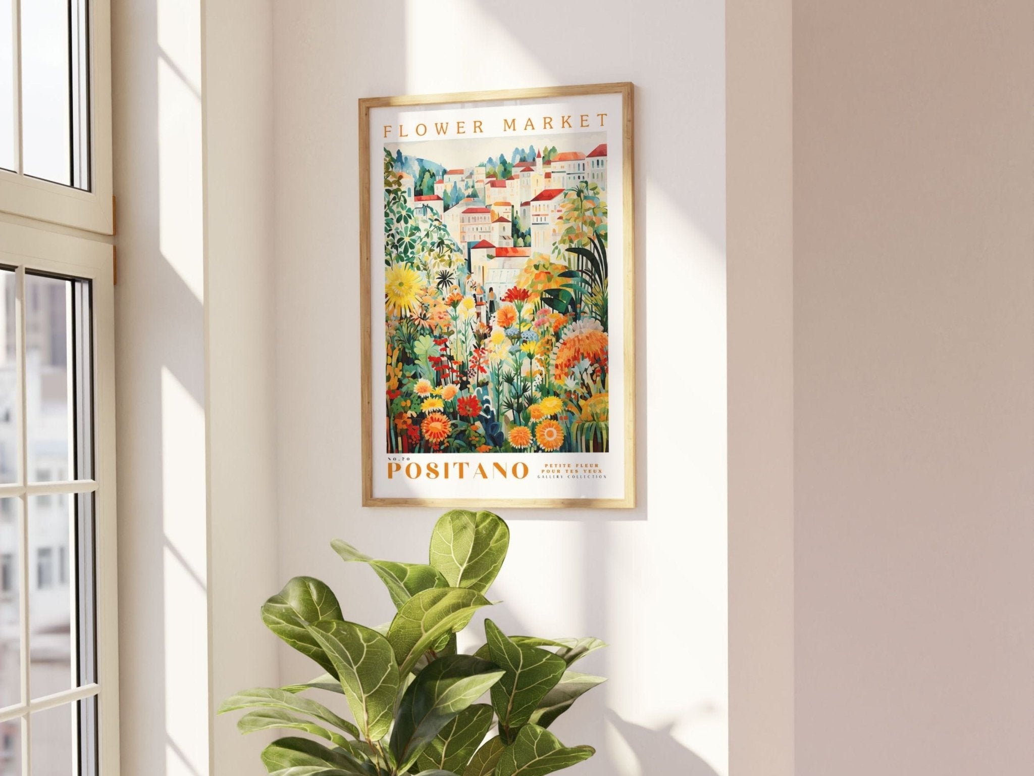 Positano Flower Market Poster - Posters - Enchanted Sights