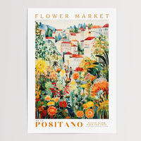 Positano Flower Market Poster - Posters - Enchanted Sights