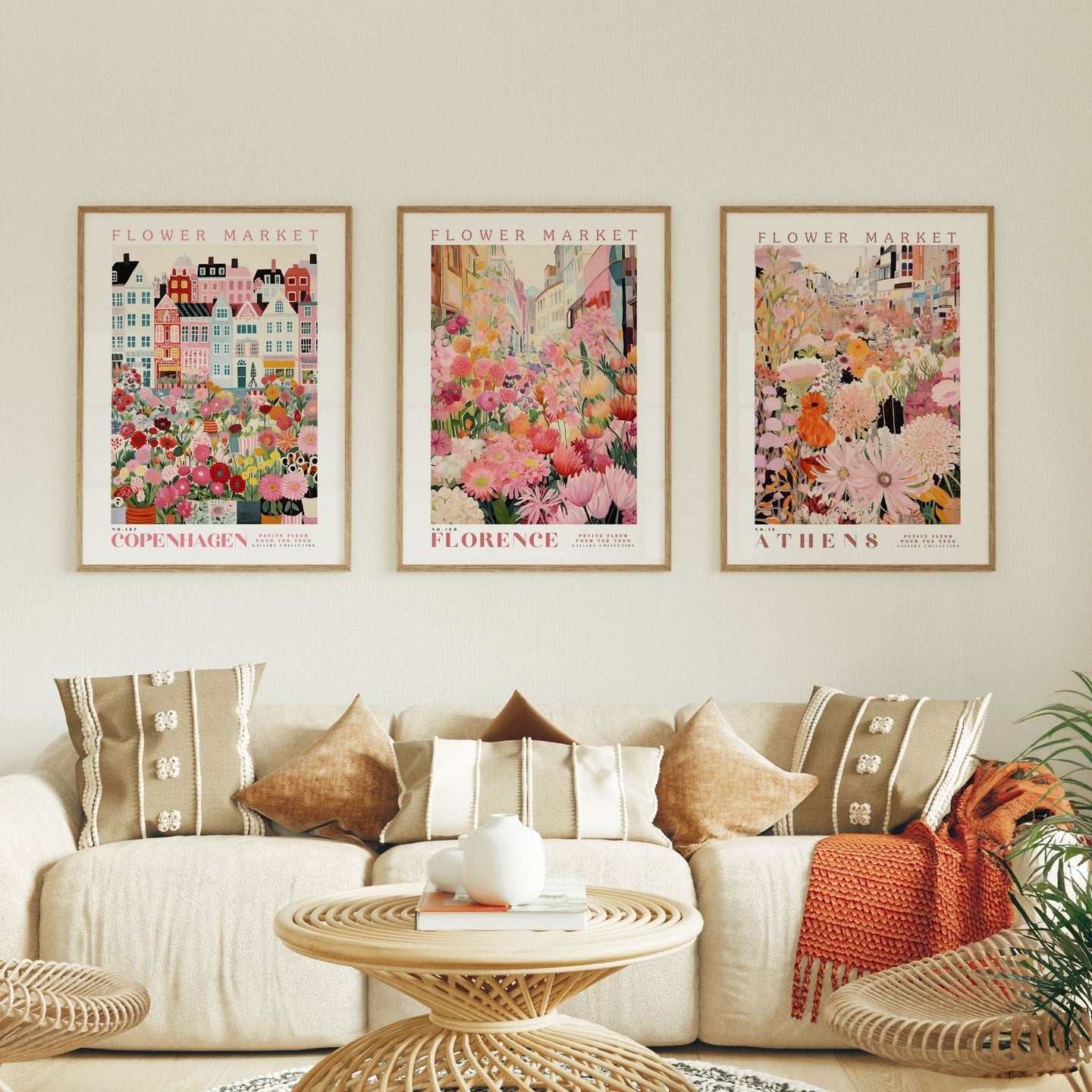 POSTER BUNDLE - SET OF 3 - ATHENS, FLORENCE, COPENHAGEN - Posters - Enchanted Sights