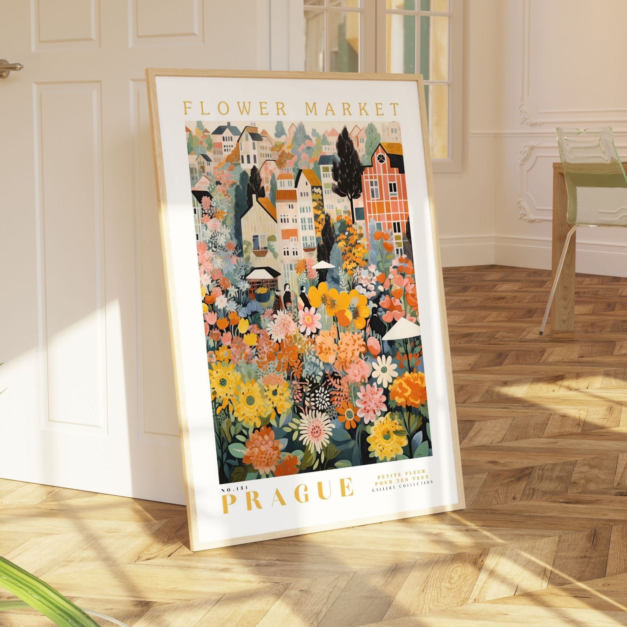 Prague Flower Market Poster - Posters - Enchanted Sights