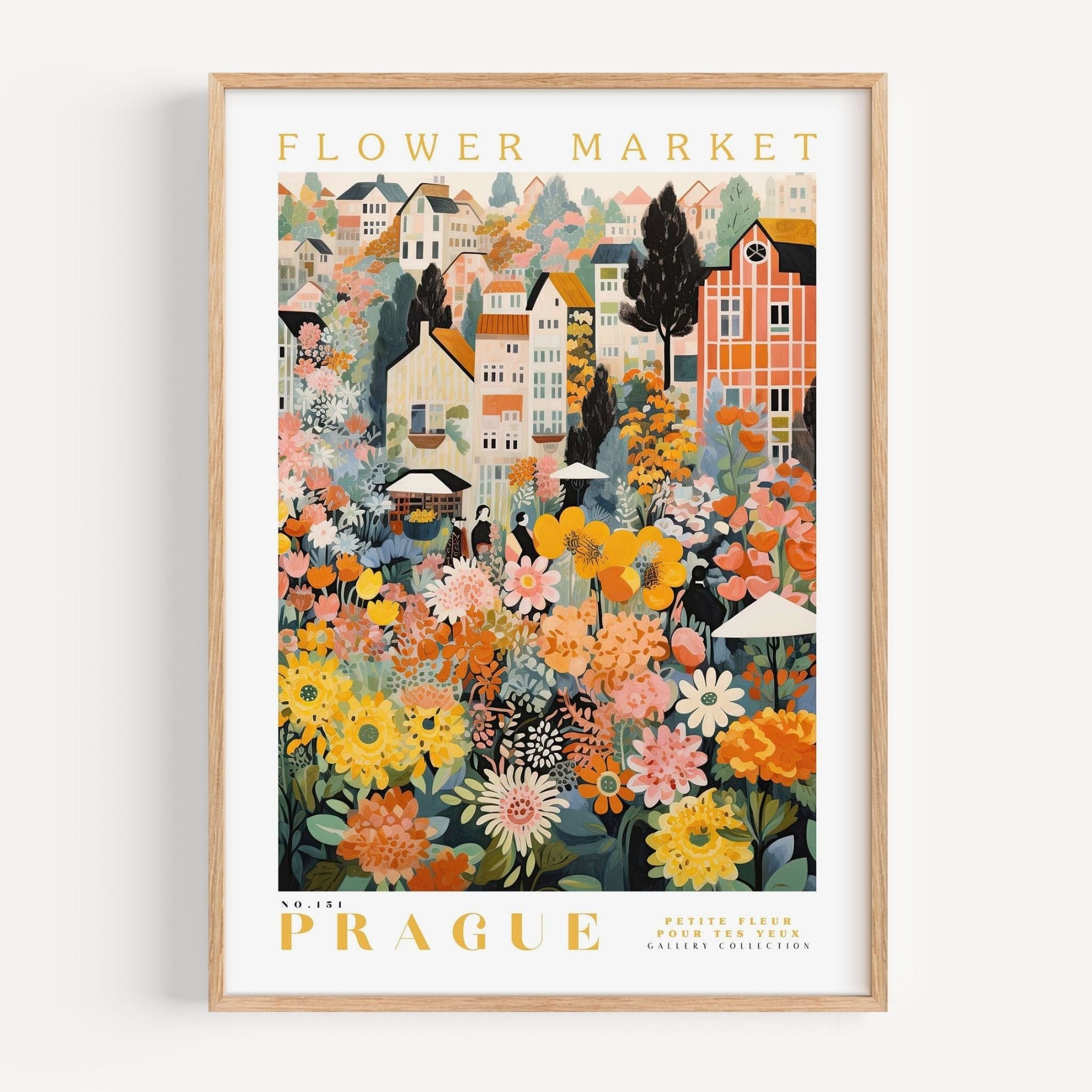 Prague Flower Market Poster - Posters - Enchanted Sights